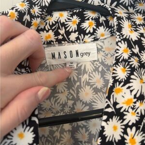 Mason Grey Robe Daisy Print